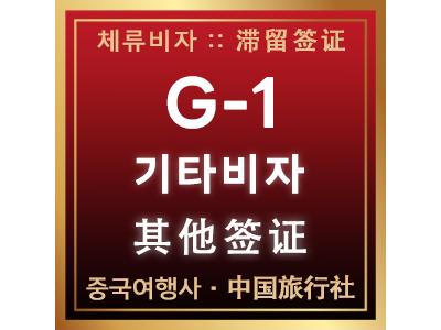 G-1 기타비자 - G-1其他签证